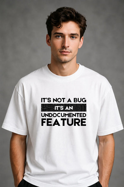 Undocumented Feature Text Printed Oversize T-Shirt