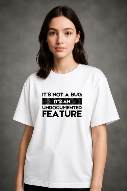 Undocumented Feature Text Printed Oversize T-Shirt