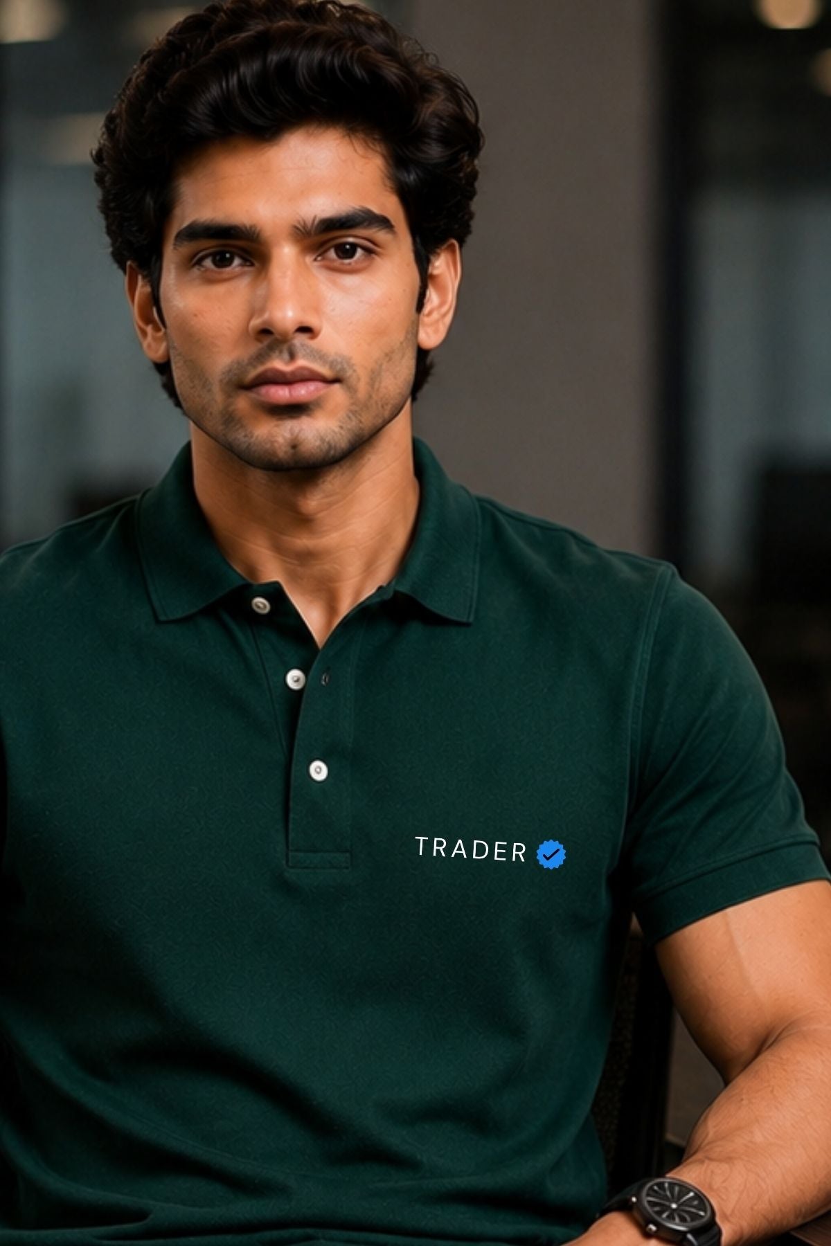 Verified Market Combo 2 Bundle Trading T-Shirt Pack (Pine Green & White)