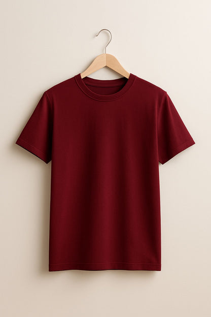 Maroon Premium Plain T-Shirt