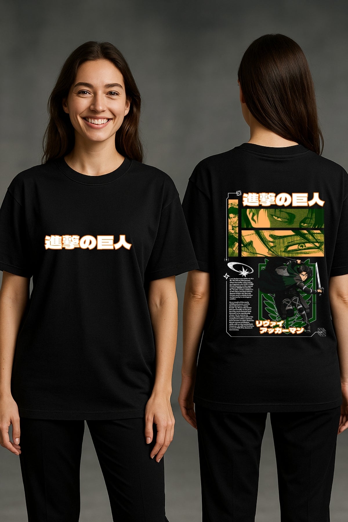 Levi Ackerman Anime Printed Oversize T-Shirt