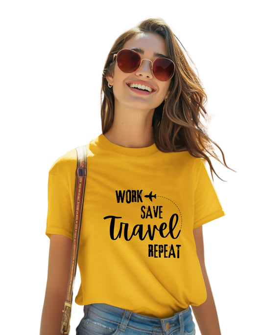 Work Travel Repeat Vacation Travel Unisex T-Shirt