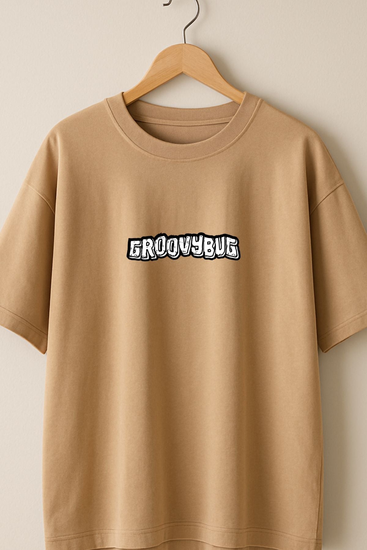 Groovybug with headphone back front Printed Oversize T-Shirt