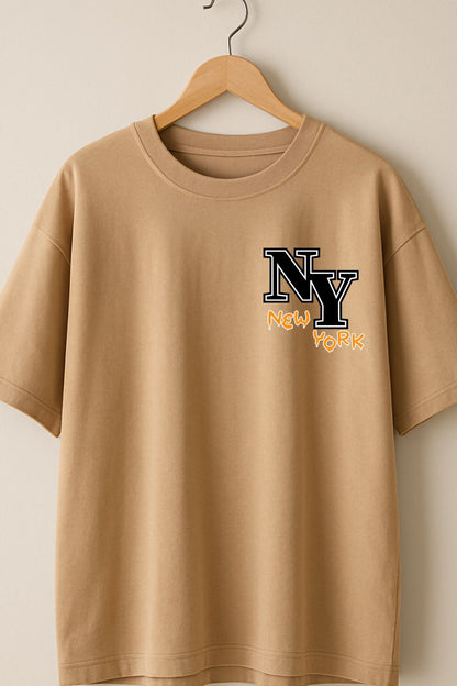 Newyork fun back front Printed Oversize T-Shirt