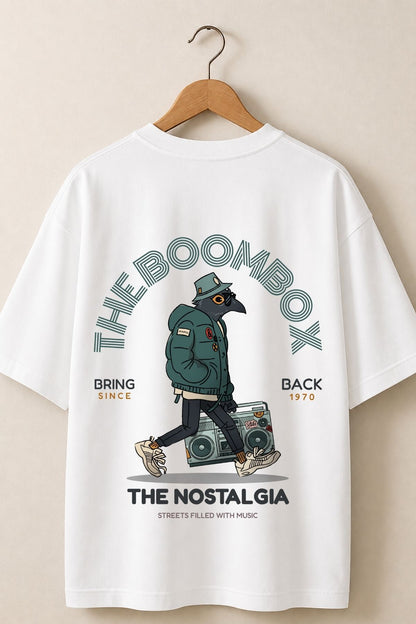 Boombox Music Printed Oversize T-Shirt