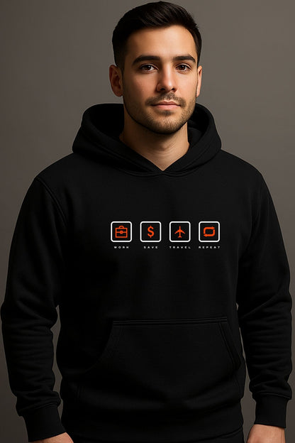 Work Save Travel Repeat Men Women Hoodies