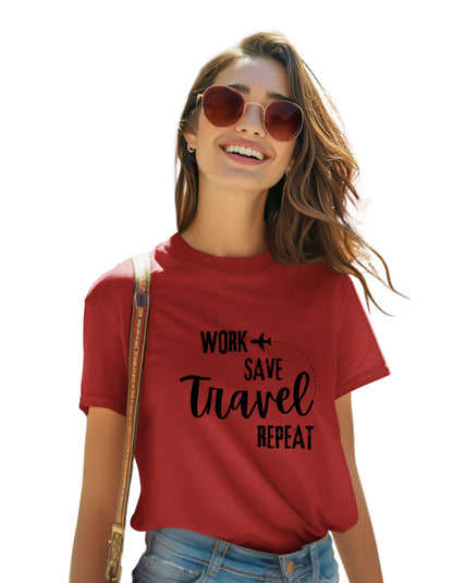 Work Travel Repeat Vacation Travel Unisex T-Shirt