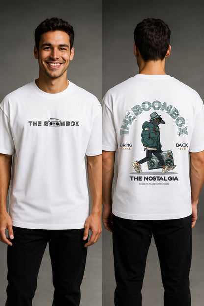 Boombox Music Printed Oversize T-Shirt