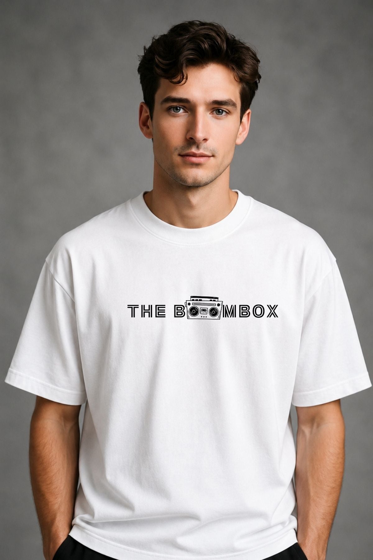 Boombox Music Printed Oversize T-Shirt
