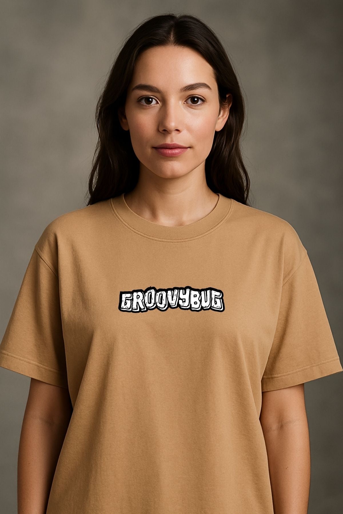 Groovybug with headphone back front Printed Oversize T-Shirt
