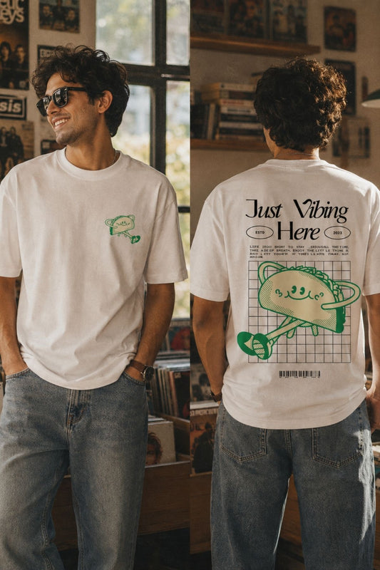 Taco Vibing Printed Oversize T-Shirt