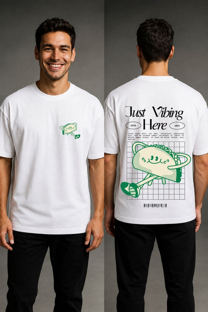 Taco Vibing Printed Oversize T-Shirt
