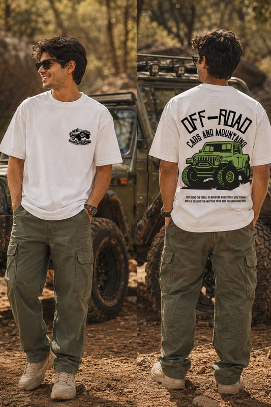 Off Road Car Printed Oversize T-Shirt