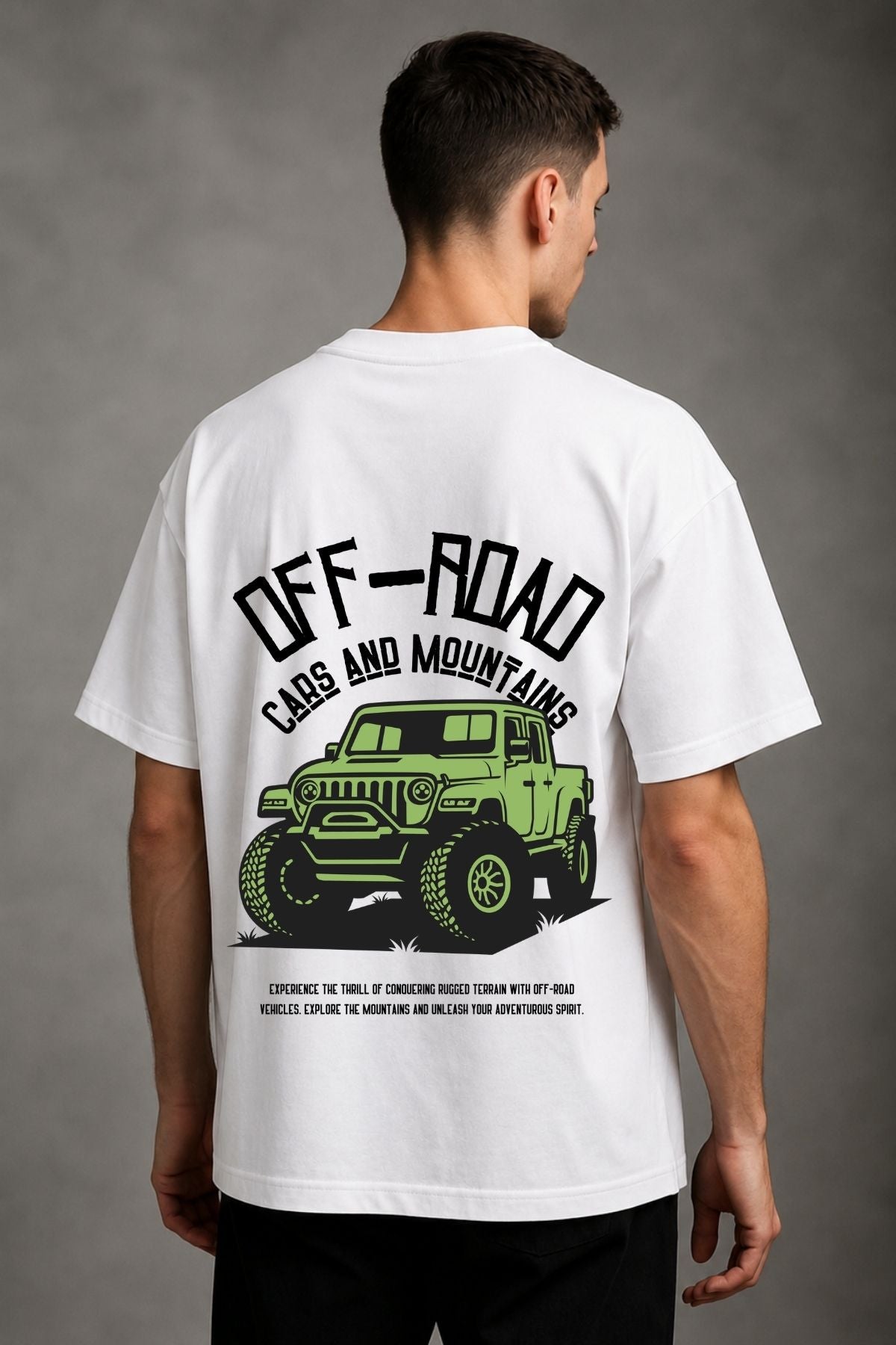 Off Road Car Printed Oversize T-Shirt