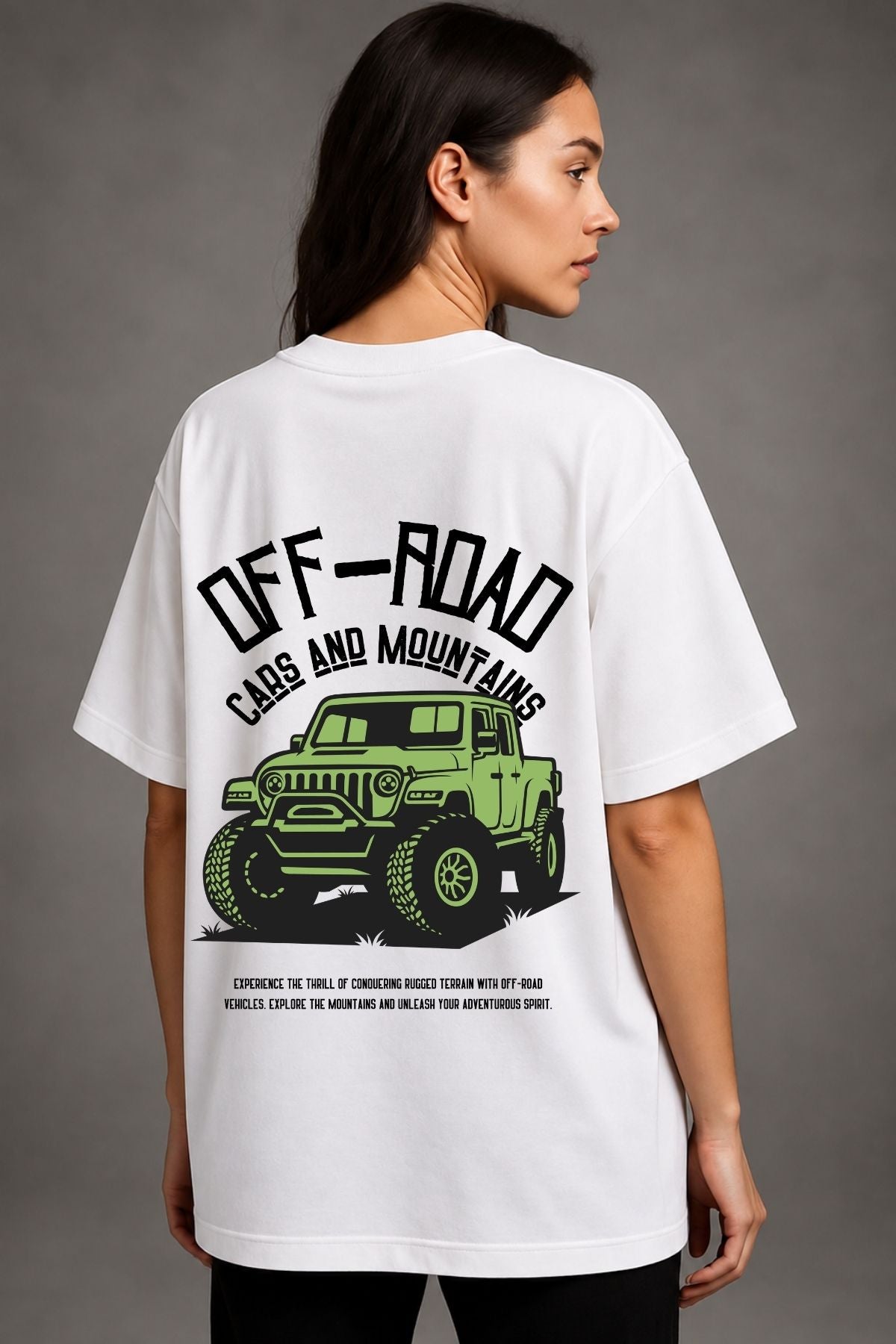 Off Road Car Printed Oversize T-Shirt