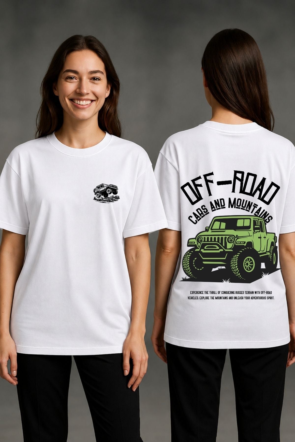 Off Road Car Printed Oversize T-Shirt