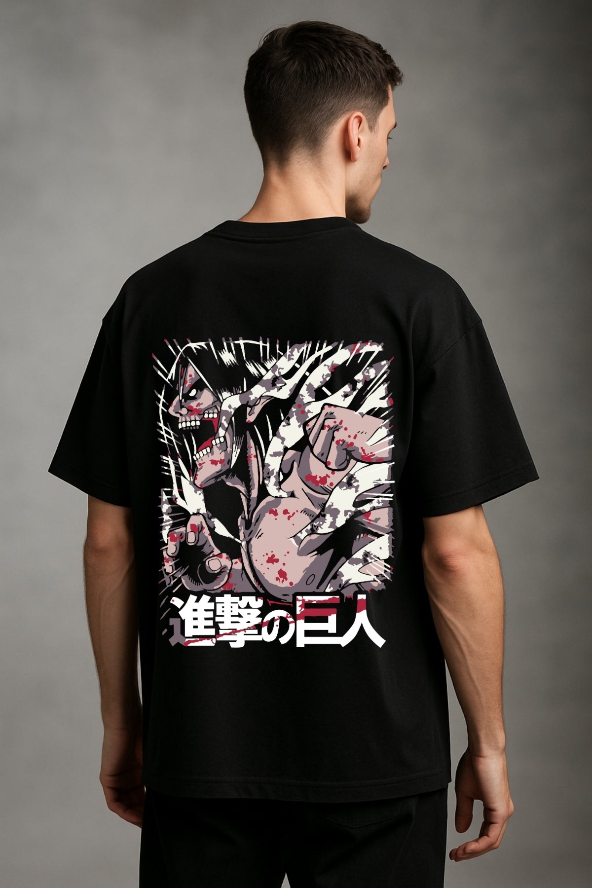 Eren Attack Titan Anime Printed Oversize T-Shirt