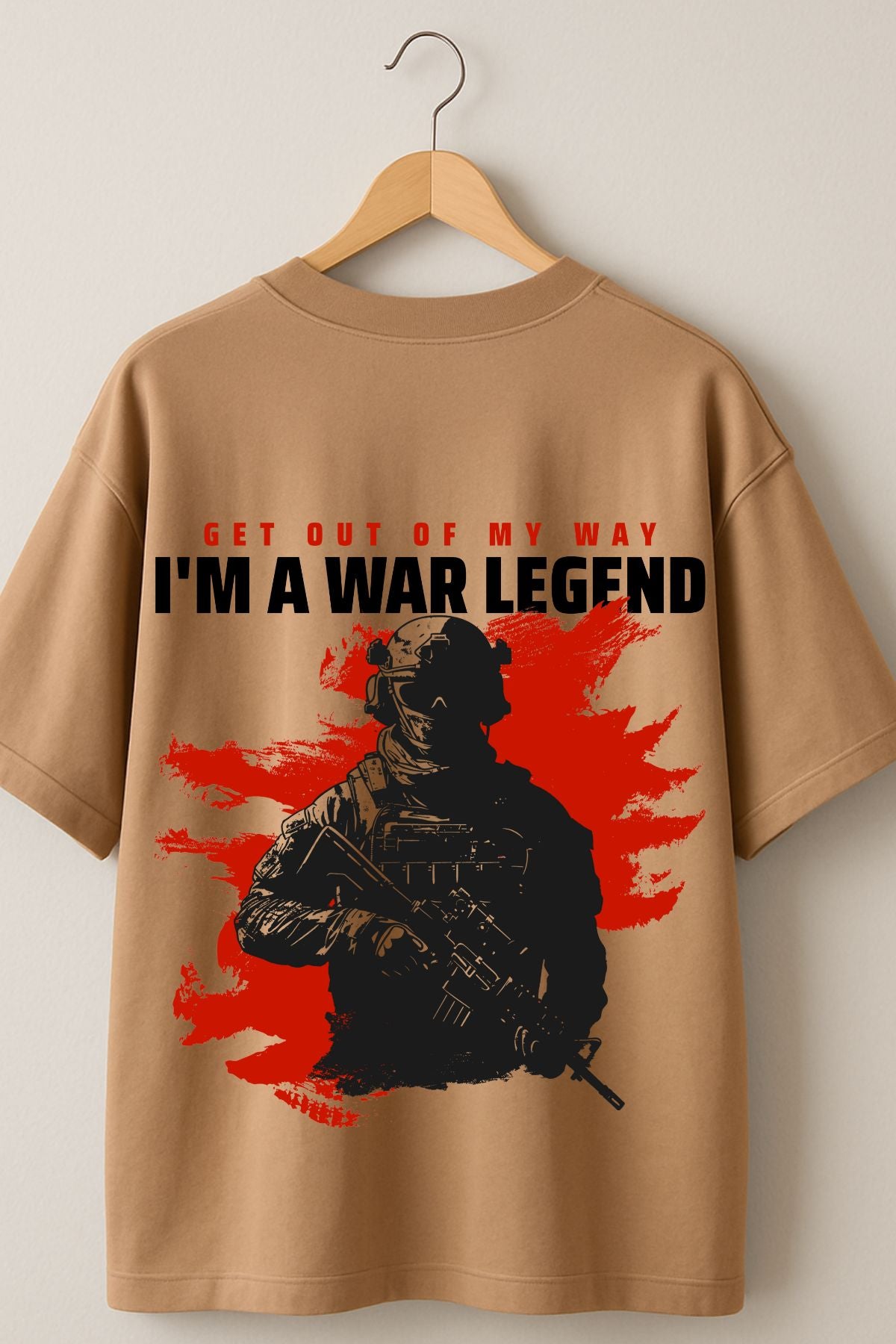 War Legend Soldier Printed Oversize T-Shirt