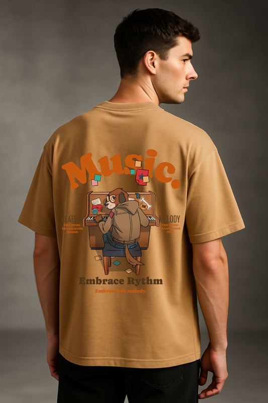 Music Lover  Printed Oversize T-Shirt
