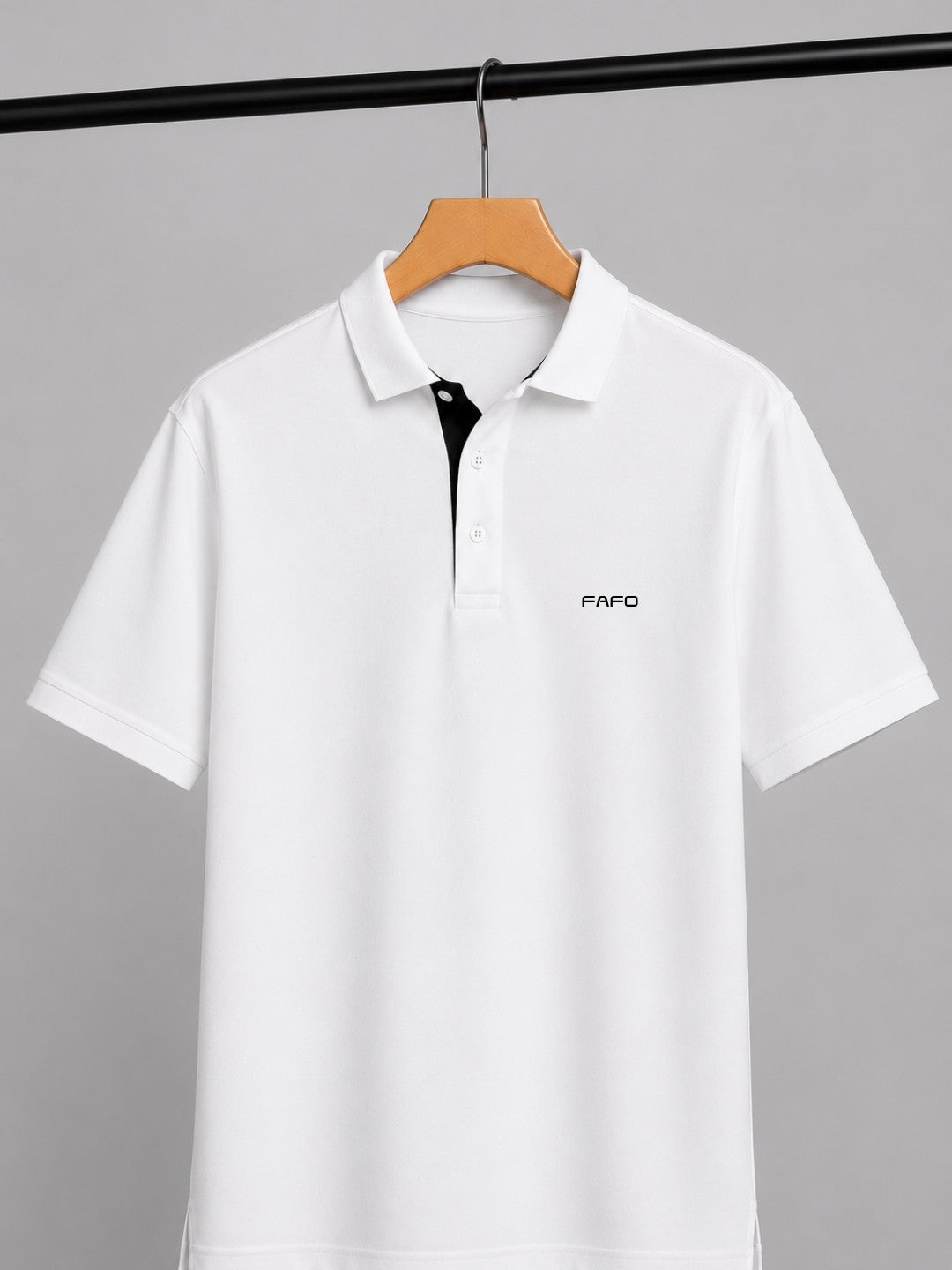 White Premium Cotton Blend Polo T-Shirt for Men