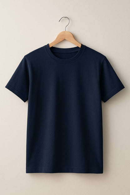Navy Blue Premium Plain T-Shirt