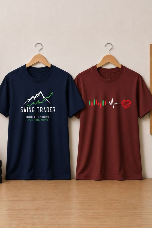 Momentum Pulse 2 Pack Trading T-Shirt Bundle (Maroon & Navy Blue)