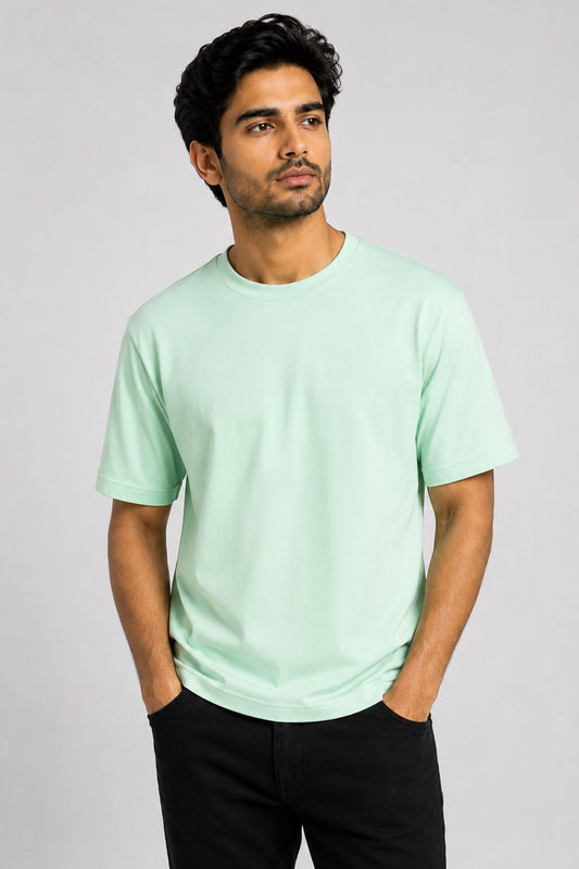 Mint Green Premium Plain T-Shirt