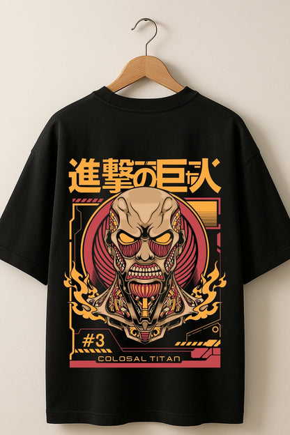 Colosal Titan Anime Printed Oversize T-Shirt
