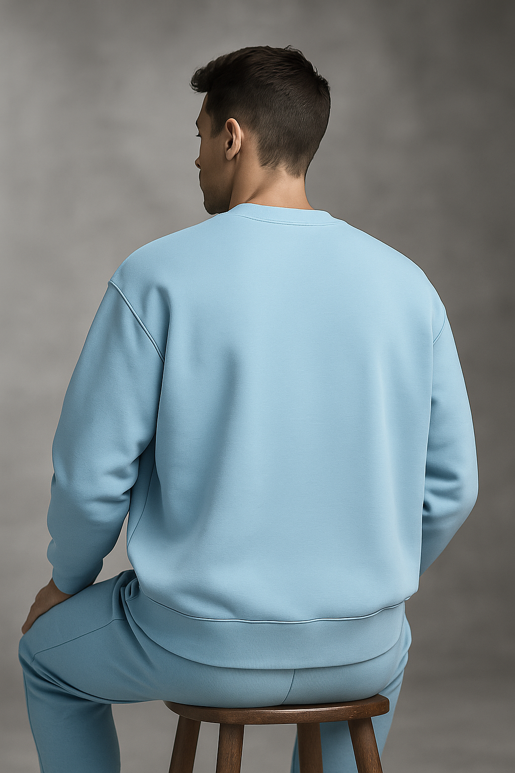 Oversized Sky Blue Mix Vibe Co-ords Set