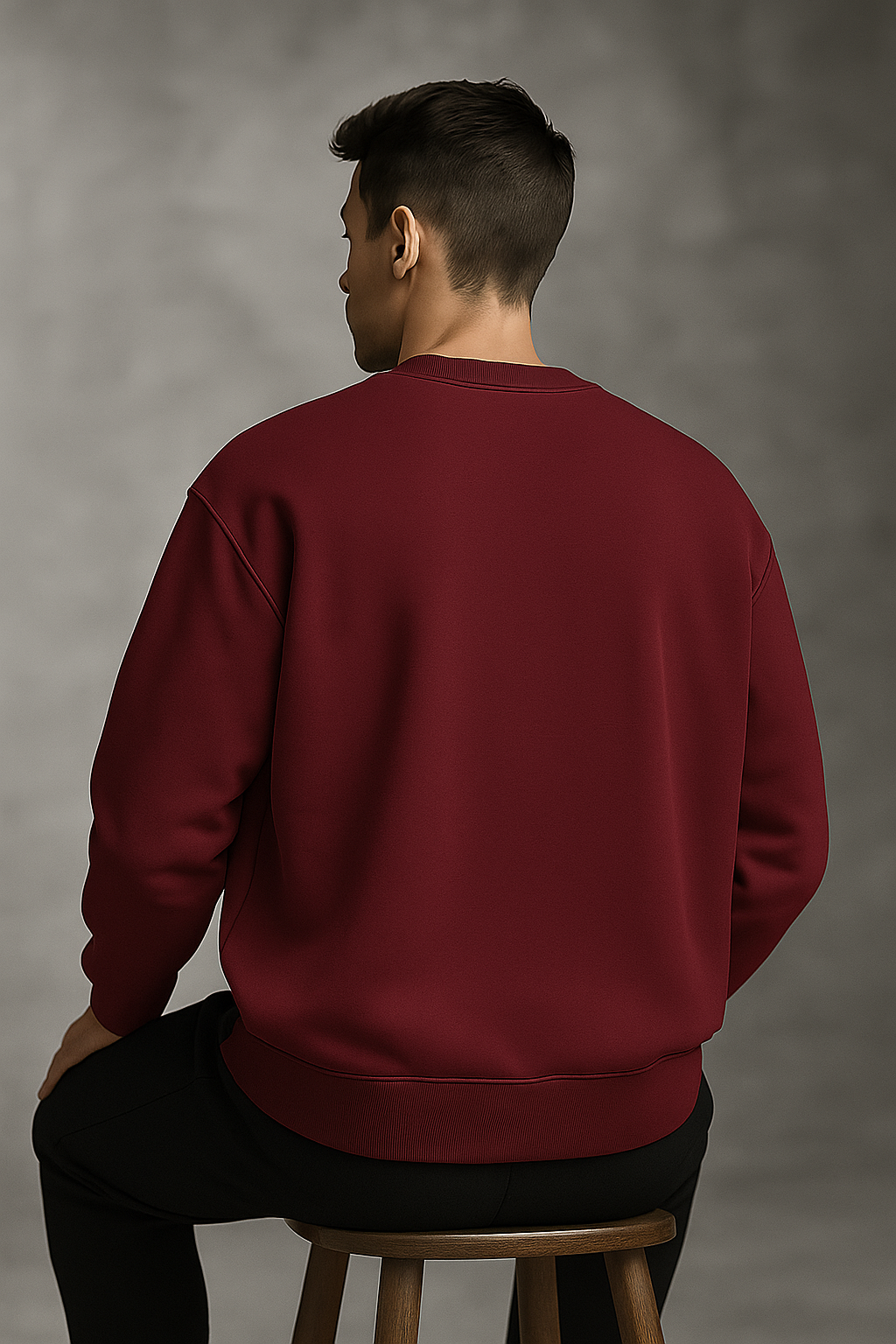 Streetform Sweatshirt-Fleece Cotton-Burgandy