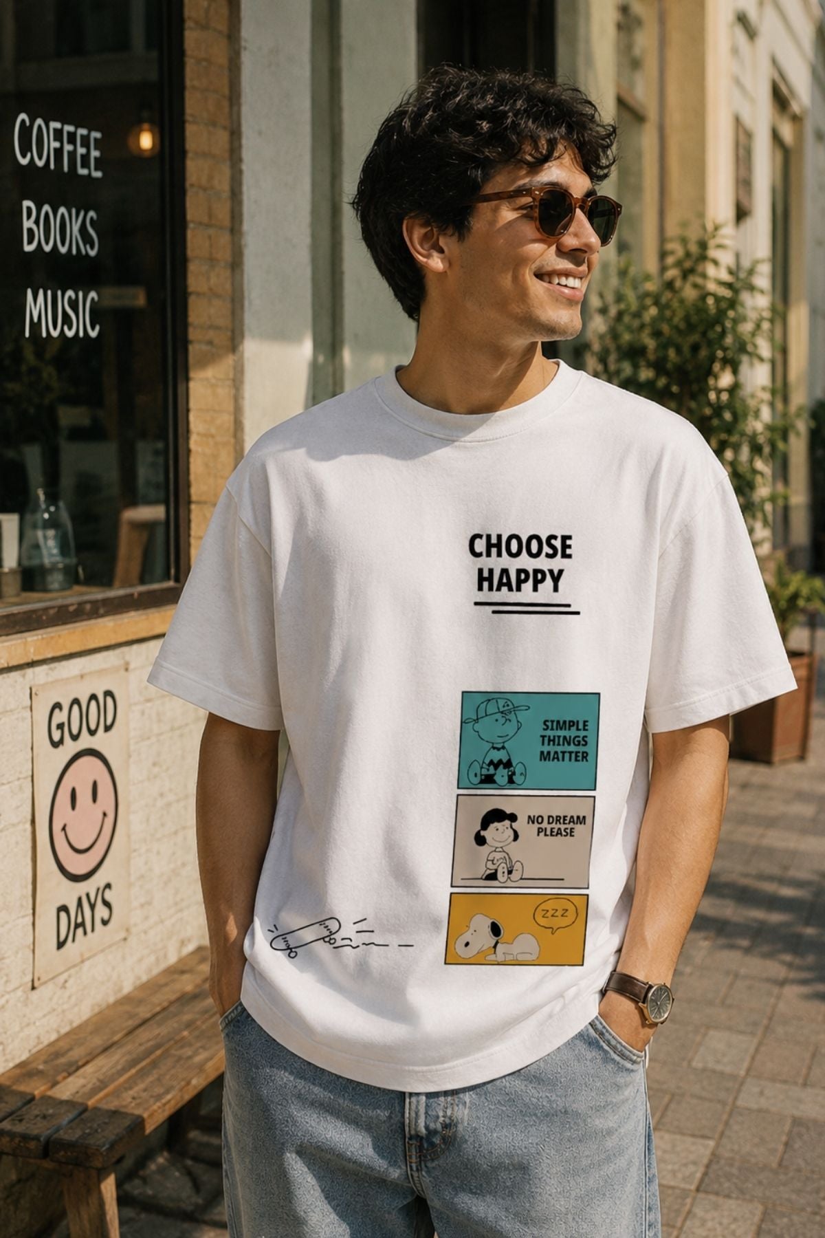 Choose Happy Oversize T-Shirt
