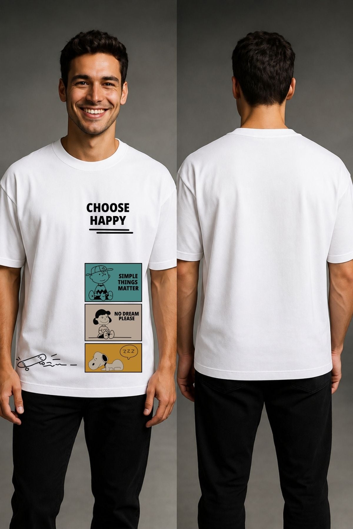 Choose Happy Oversize T-Shirt