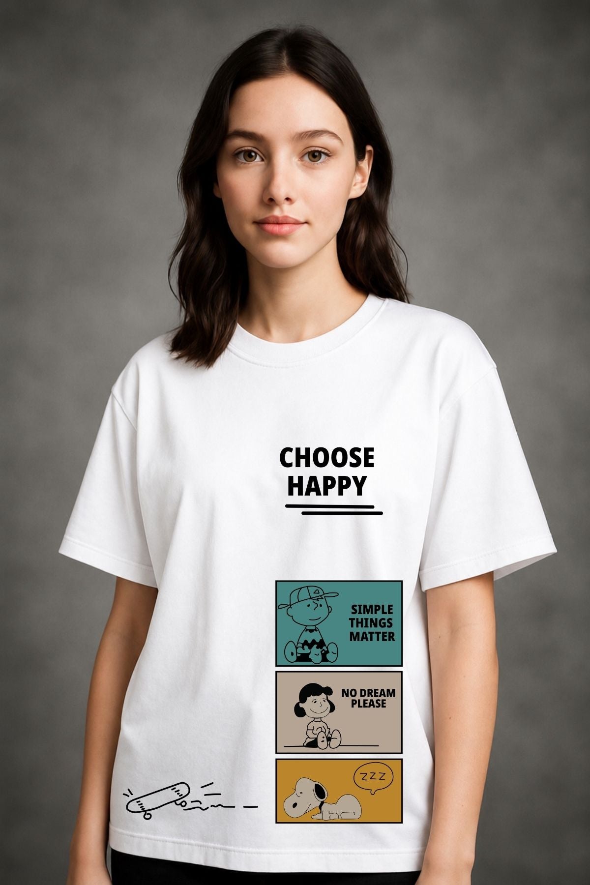 Choose Happy Oversize T-Shirt