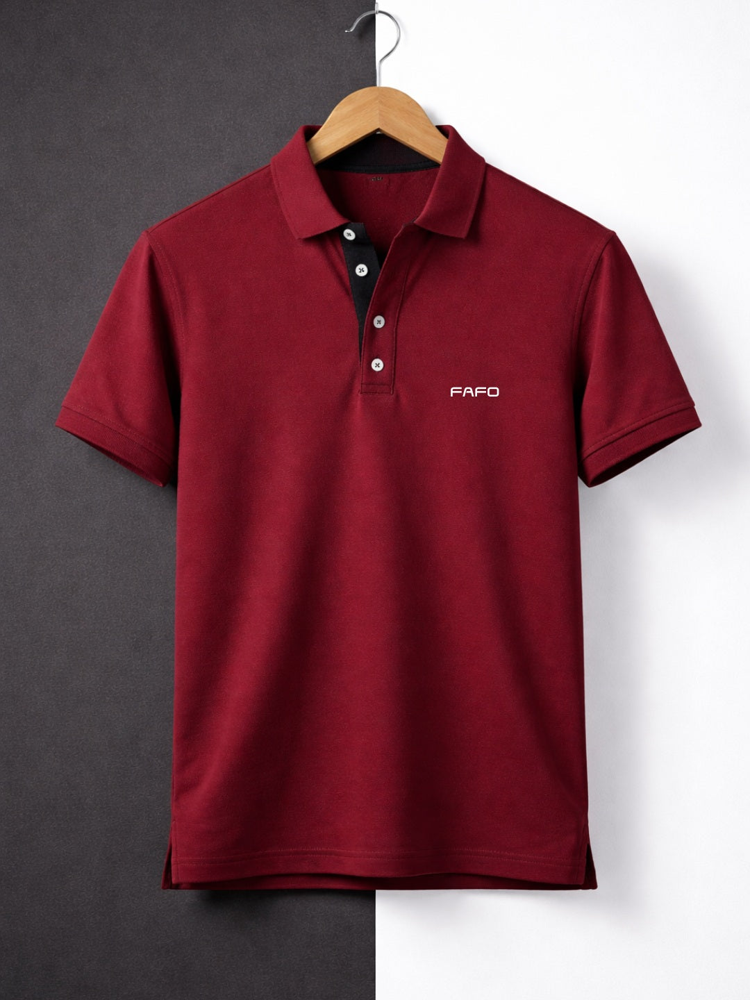 Maroon Premium Cotton Blend Polo T-Shirt for Men