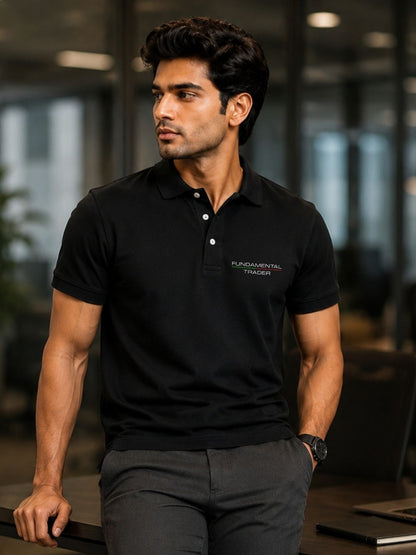 Fundamental Trader Black Polo Trading T-Shirt