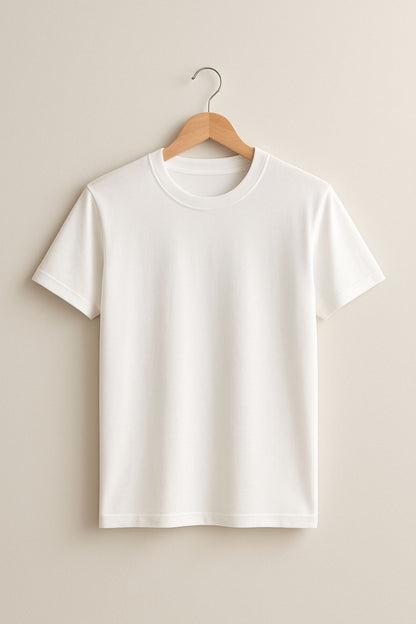 White Premium Plain T-Shirt