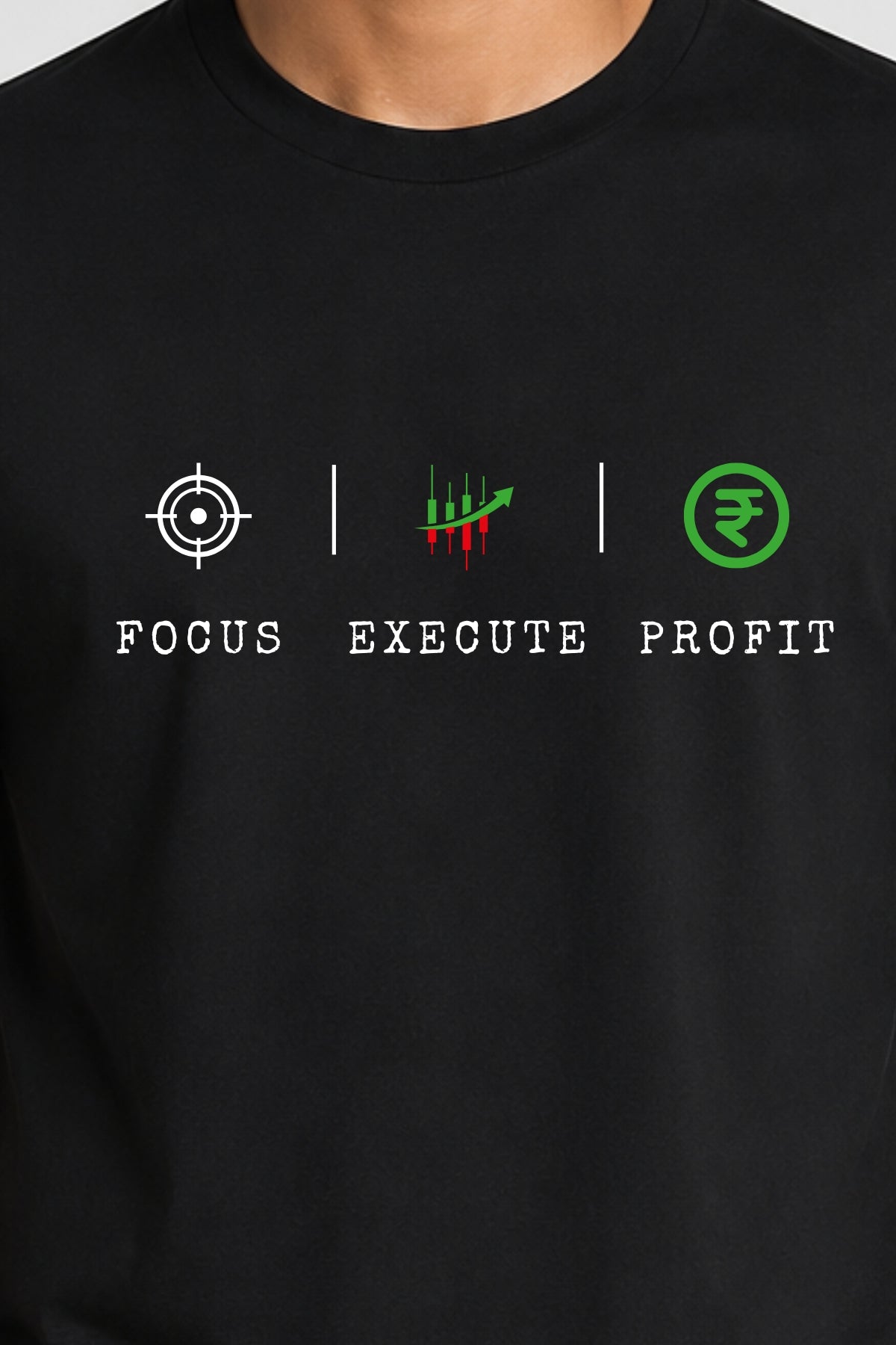 Focus Execute Profit Trader Printed Unisex Trading T-Shirt