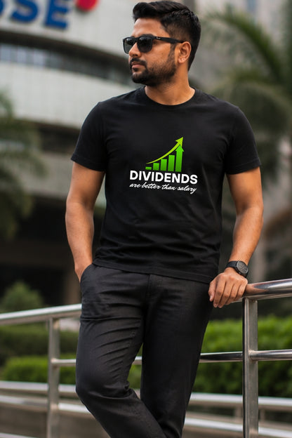 Dividend are better than salary Printed Unisex Trading T-Shirt