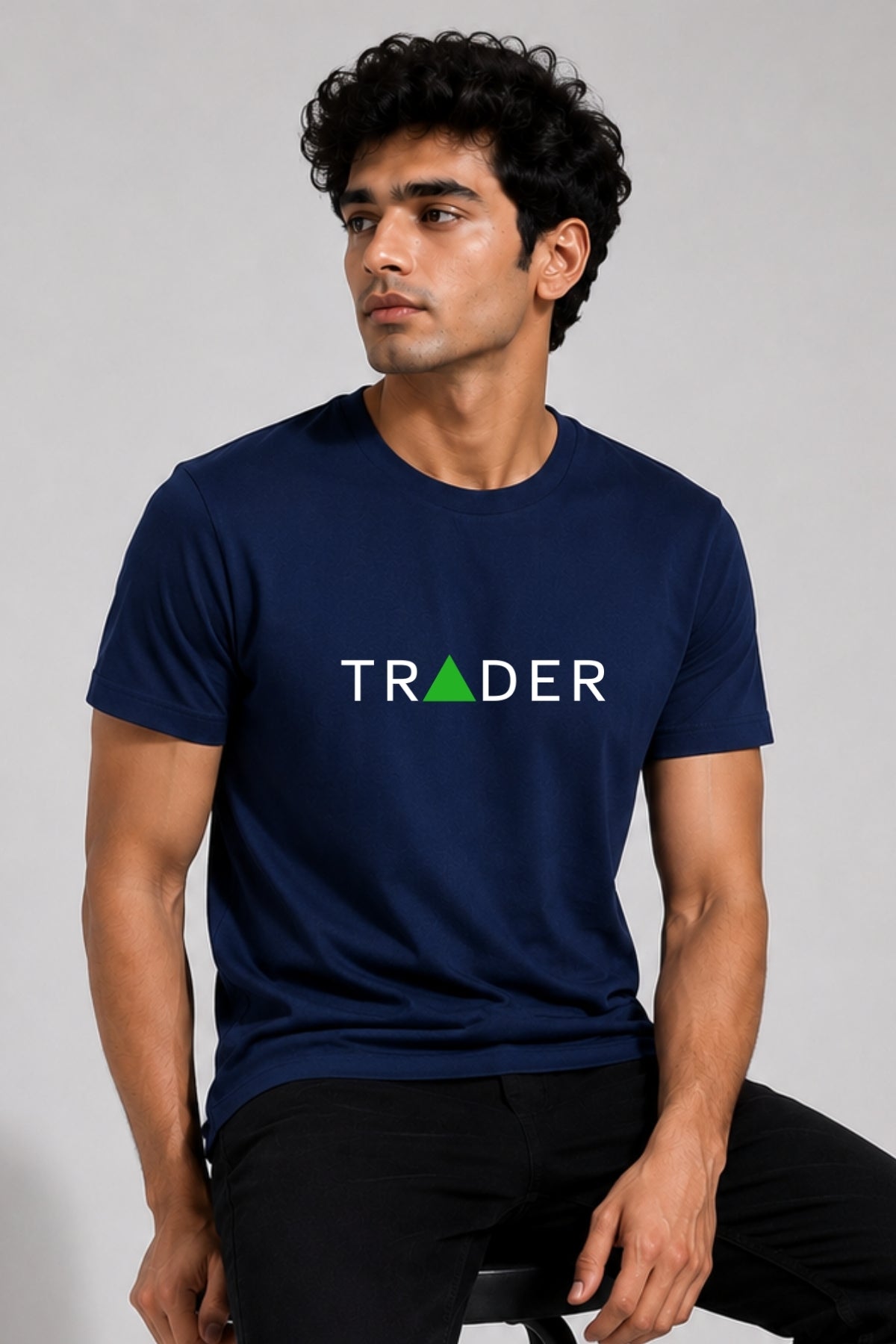 Intraday Hustle 2 Pack Trading T-Shirt Bundle(White & Navy Blue)