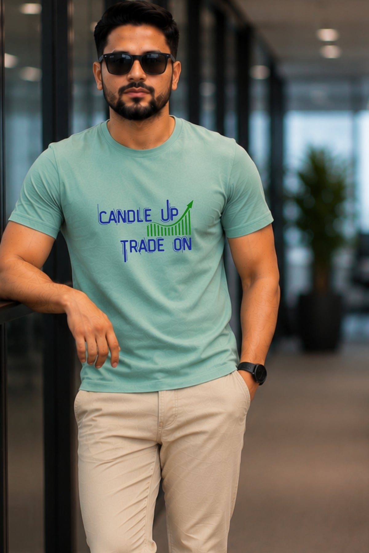 Candle Up Trading ON Unisex Printed Trading T-Shirt