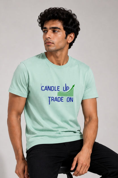 Candle Up Trading ON Unisex Printed Trading T-Shirt