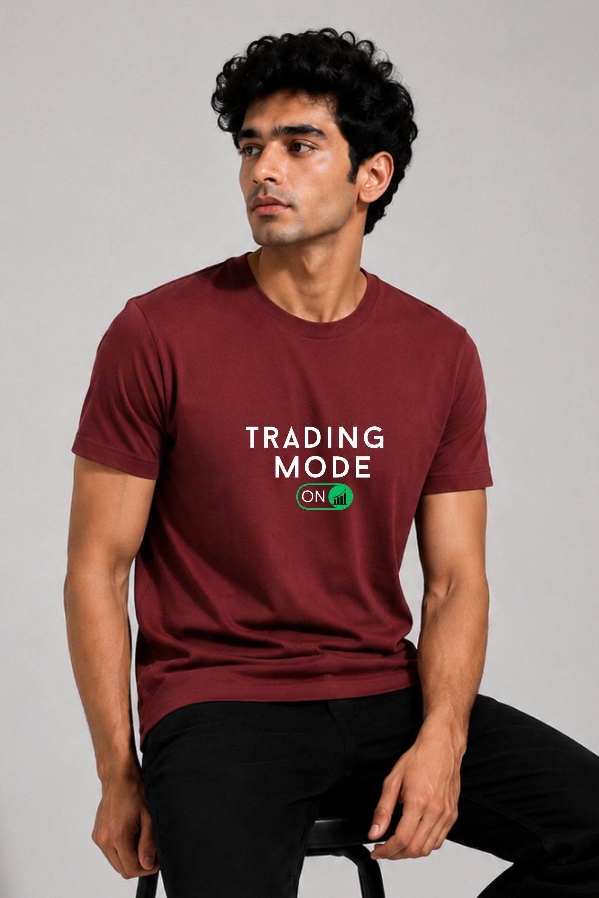Trading Mode On Unisex Printed Trading T-Shirt