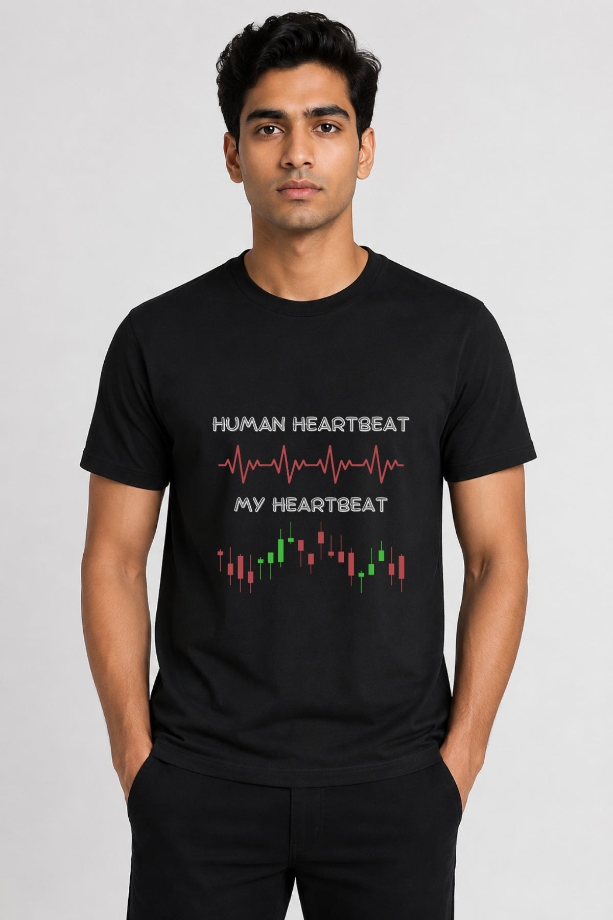 Trader Heartbeat Unisex Printed Trading T-Shirt