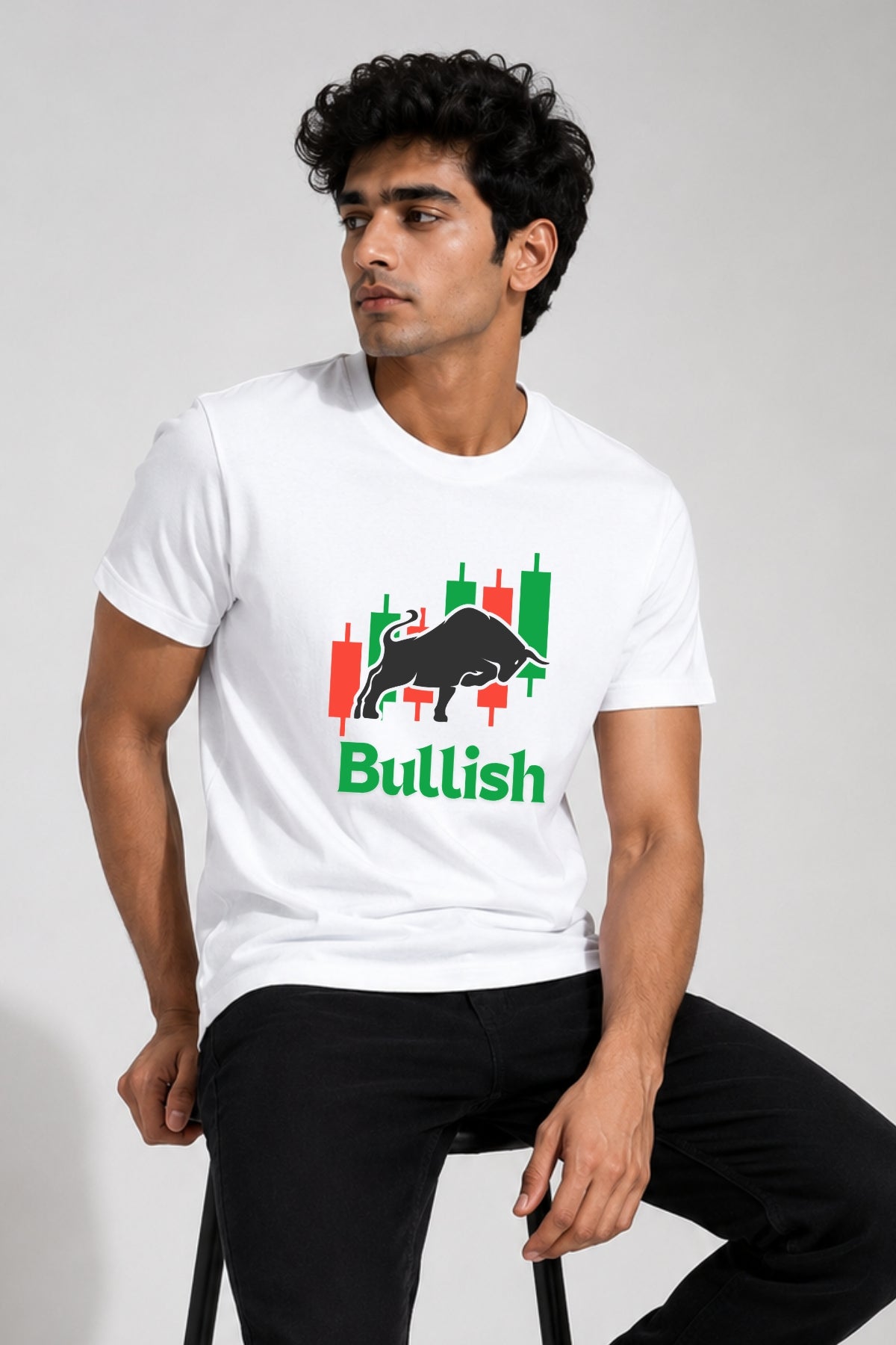 Bull Run 2 Pack Trading T-Shirt Bundle(White & Black)