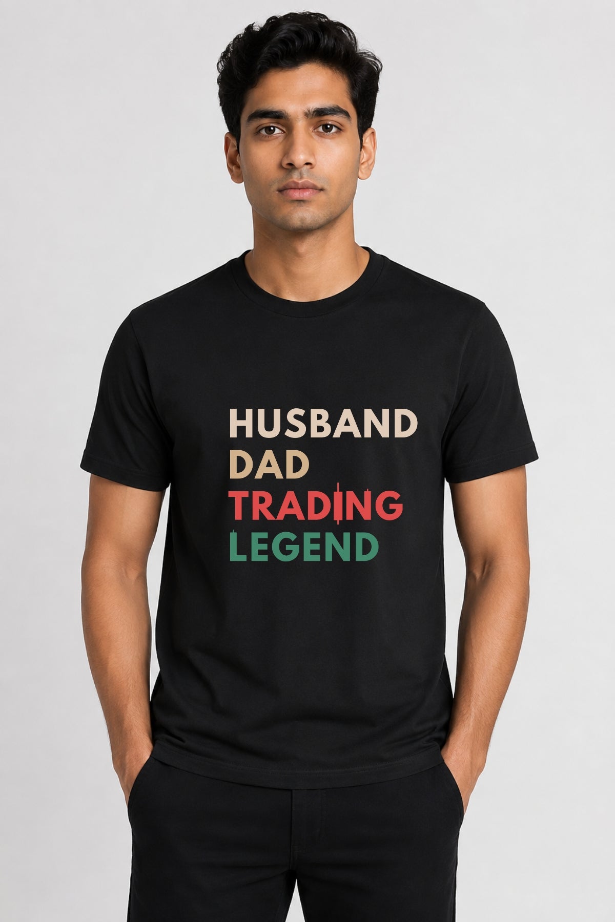 Husband Dad Trader Legend Printed Unisex Trading T-Shirt