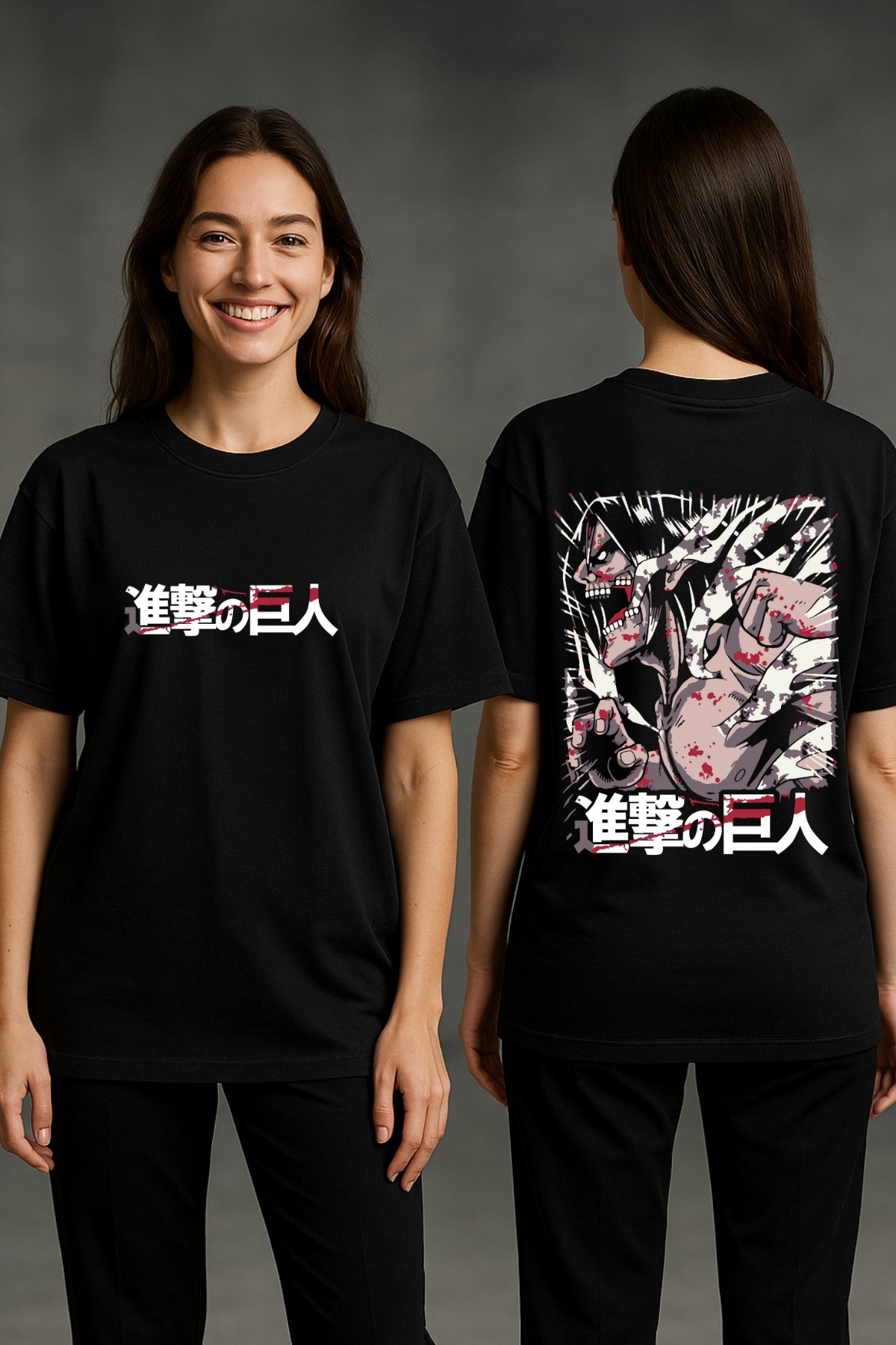 Eren Attack Titan Anime Printed Oversize T-Shirt