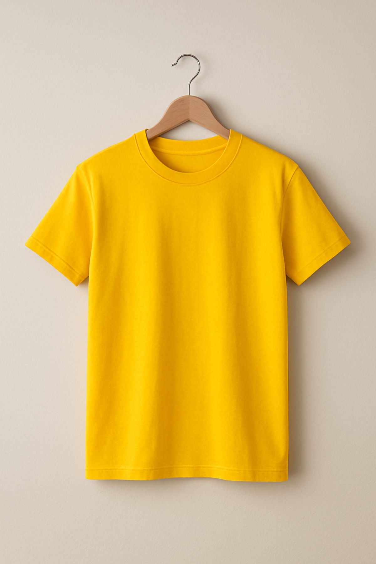Yellow Premium Plain T-Shirt