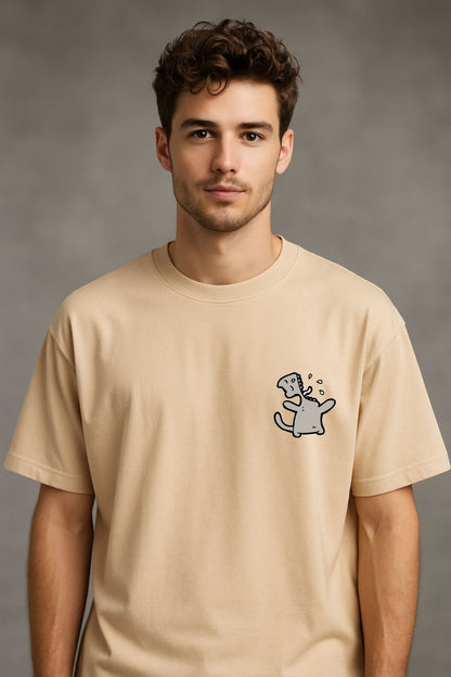 Hungry Cat Printed Oversize T-Shirt