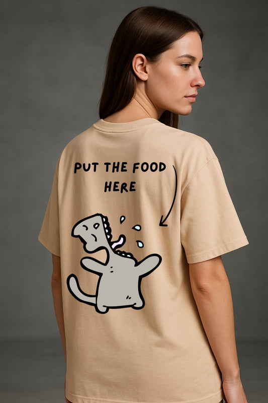 Hungry Cat Printed Oversize T-Shirt