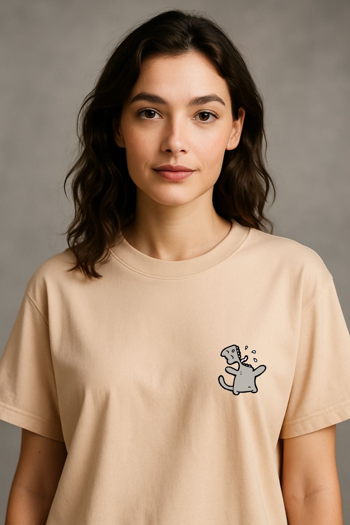 Hungry Cat Printed Oversize T-Shirt